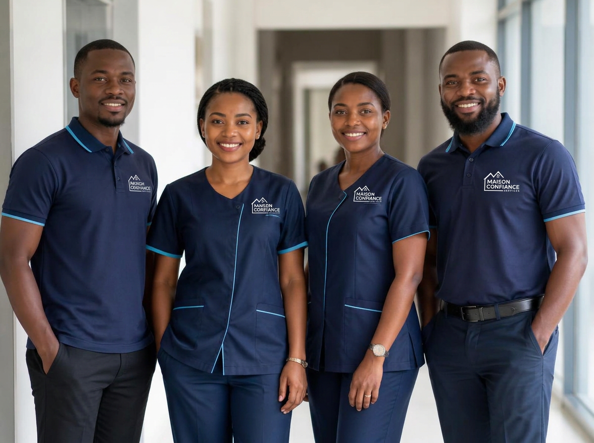 Professionnels camerounais des métiers de maison lors d'une session de formation